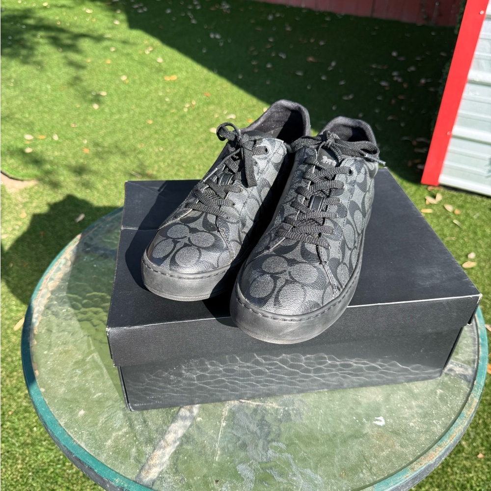 Coach Black Patterned Men's Sneakers